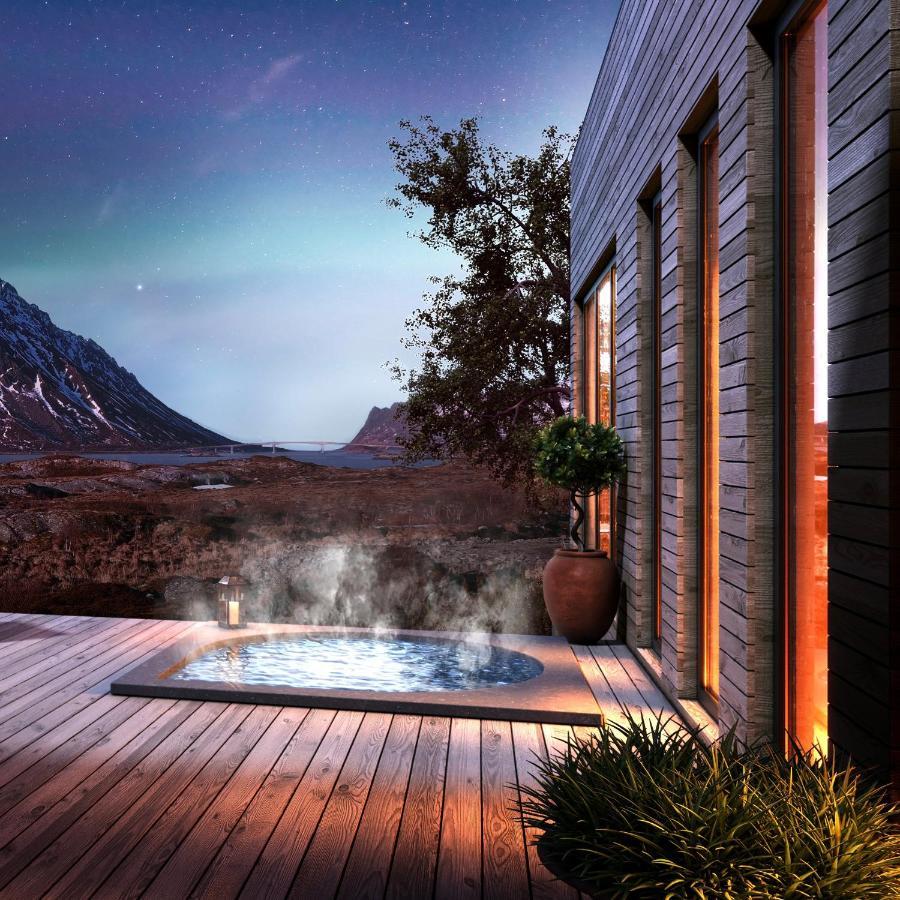 New! Luxury Cabin In Beautiful Lofoten Kleppstad Eksteriør bilde